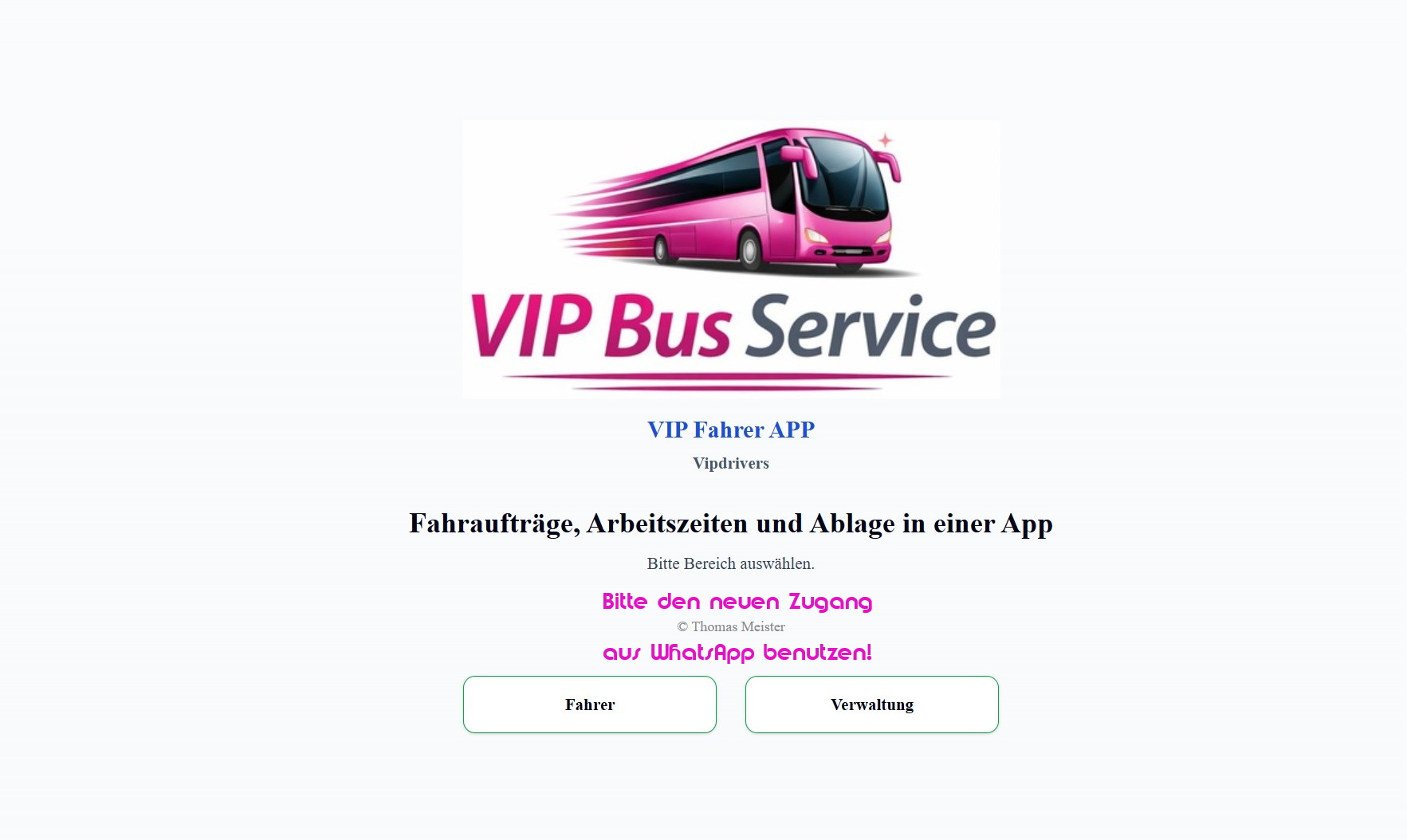 VIP Bus Service – VIP Fahrer App